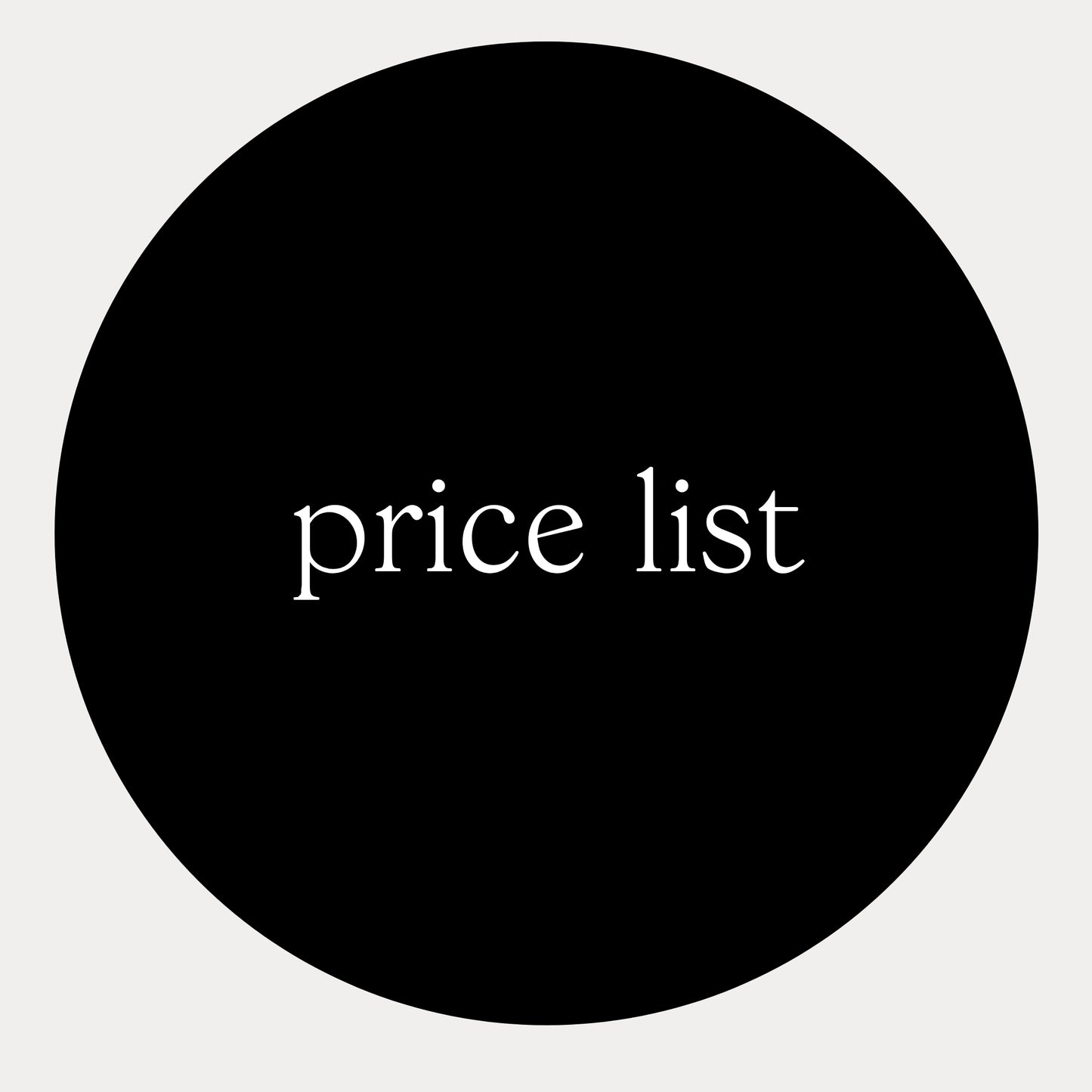 Price list design